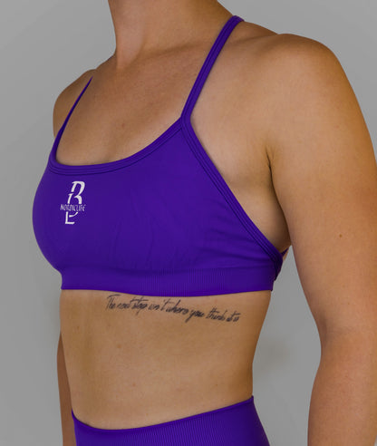 Cross back sports bra